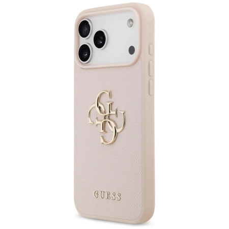 Guess Grained Big 4G &amp; Classic Logo Hülle für iPhone 17 Pro Max - Pink