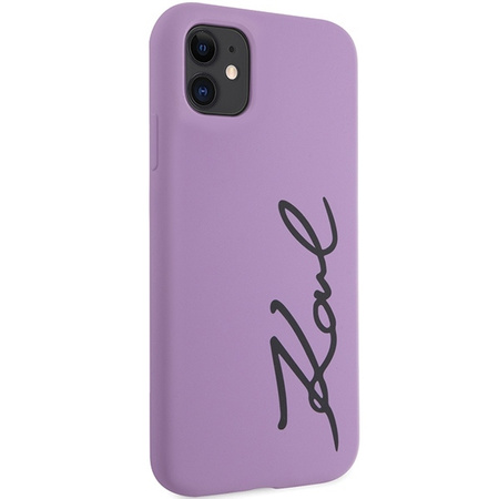 Karl Lagerfeld KLHCN61SKSVGU iPhone 11 / Xr 6.1&quot; purple/purple hardcase Silicone Signature
