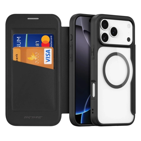 Dux Ducis Skin X Pro Case for iPhone 17 Pro with Wallet, MagSafe Compatible - Black