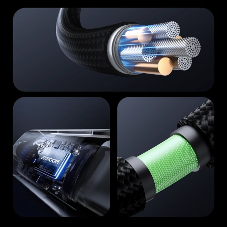 Joyroom S-A16 Pro Prism Series 30W USB-C - Lightning Cable with Display 1.2m - Black