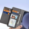Dux Ducis Lawa Lederhülle für Samsung Galaxy S25 mit abnehmbarer magnetischer Brieftasche – Grau