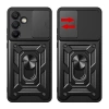 Hybrid Armor Camshield mit Ständer und Kameraabdeckung für Samsung Galaxy A56 - Schwarz