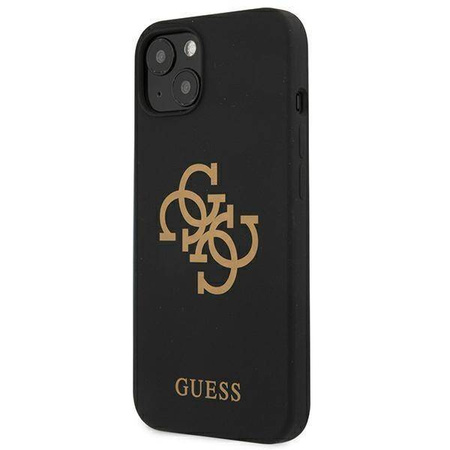Guess nakładka do iPhone 13 Mini 5,4&quot; GUHCP13SLS4GGBK czarny hard case Silicone 4G Logo
