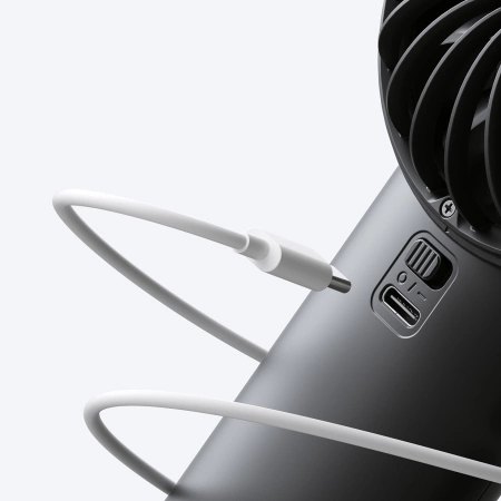 Mini wentylator Jisulife Handheld Fan Life4 3600mAh przenośny wiatraczek USB - czarny