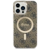 Guess IML 4G MagSafe Case für iPhone 15 Pro Max - Braun