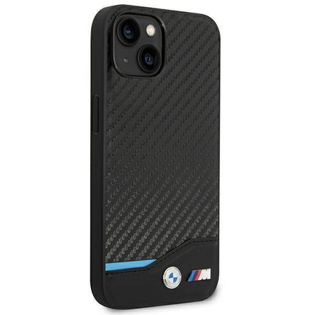 Hülle BMW BMHCP14S22NBCK iPhone 14 6.1 "schwarz / schwarzes Leder Carbon