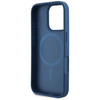 Schutzhülle IPHONE 16 PRO MAX Guess Grained Printed Flower Pattern MagSafe blau
