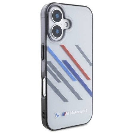 Oryginalne Etui IPHONE 16 PLUS BMW Hardcase Motosport IML Random Stripes (BMHCP16M23HTRAG) szare