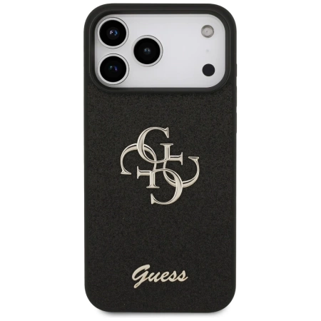 Etui Guess Fixed Glitter Big 4G na iPhone 17 Pro Max - czarne