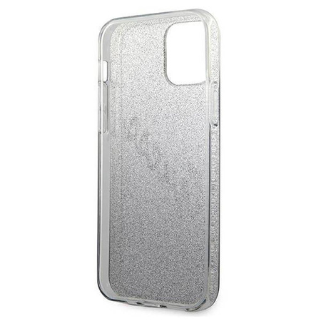 Oryginalne Etui IPHONE 12 / 12 PRO 6,1" Guess Hardcase Glitter Gradient Script GUHCP12MPCUGLSBK czarne