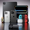 Joyroom JR-PR1 10000mAh 22,5W Powerbank mit integriertem einziehbarem USB-C-Kabel - Schwarz