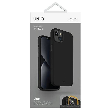 Uniq Hülle Lino iPhone 14 Plus 6.7&quot; schwarz/mitternachtsschwarz