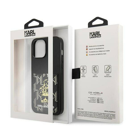 Etui IPHONE 13 PRO MAX Karl Lagerfeld Hardcase Karlimals Cardslot (KLHCP13XCANCNK) czarne