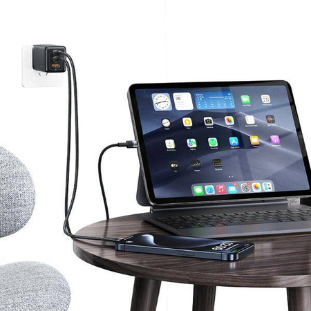 USAMS USB-C to USB-C Fast Charging Cable steel/tarnish SJ724USBSG01 (US-SJ724)