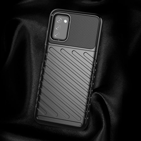 Thunder Case Flexibel Robuste Panzer Handyhülle TPU Schutzhülle für Samsung Galaxy A03s schwarz