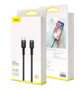 Baseus Cafule Cable wytrzymały nylonowy kabel przewód USB Typ C PD / Lightning 18W QC3.0 1m czarny-szary (CATLKLF-G1)