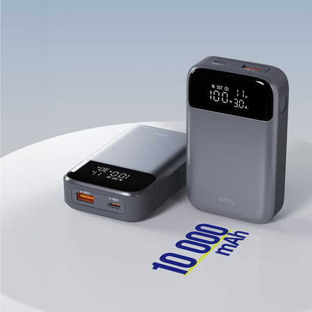 Allity power bank APB-200 PD QC 33W 10000 mAh szary