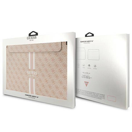 Bag LAPTOP 16" Guess Sleeve 4G Printed Stripes (GUCS16P4RPSP) pink