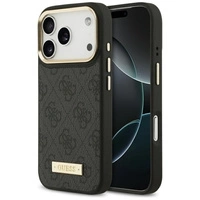 Guess 4G Logo Plate MagSafe Case for iPhone 17 Pro - Black