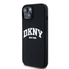 DKNY DKHMP14SSNYACH iPhone 14 / 15 / 13 6.1" czarny/black hardcase Liquid Silicone White Printed Logo MagSafe