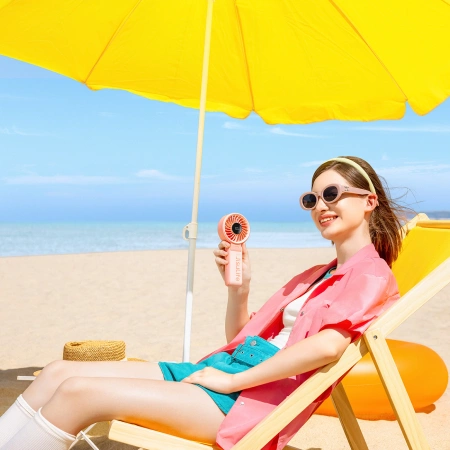 Jisulife Handheld Fan Life7 3600mAh Portable USB Fan - Pink