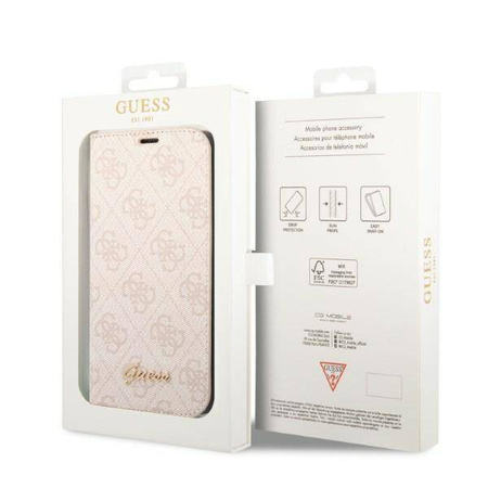 Guess 4G Metal Camera Outline Booktype Case - Etui iPhone 14 Pro Max (rózowy)