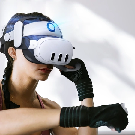 BoboVR S3 Pro Zugentlastungsband für Meta Quest 3 VR-Brille + externer Akku B100 – Weiß und Schwarz