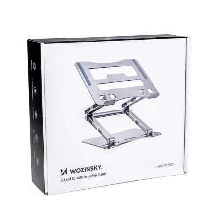 Wozinsky WRS-CPY75DSS Aluminum Laptop and Tablet Stand + Free Smartphone Stand - Silver