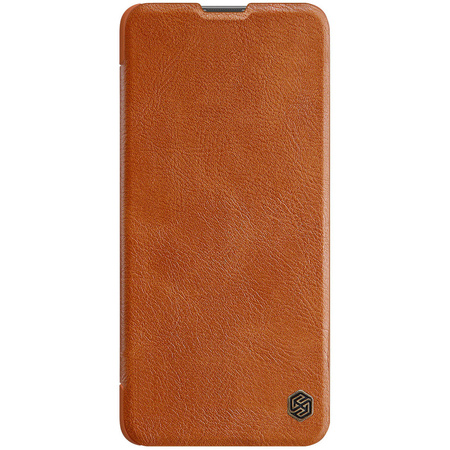 Nillkin Qin Case etui do Xiaomi Redmi Note 11 Pro+ (China) / Redmi Note 11 Pro (China) osłona na aparat kabura pokrowiec obudowa z klapką brązowy