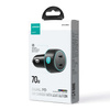 Car charger 2x USB C 70W with LED backlight Joyroom JR-CCN02 | black
