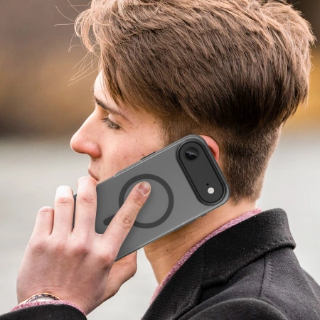 Etui Magnetic Abrasive na iPhone 17 Air kompatybilne z MagSafe - matowe czarne