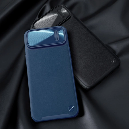 Nillkin CamShield Leather S Case iPhone 14 Pro Max Hülle mit Kameraabdeckung grün