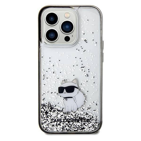 Karl Lagerfeld nakładka do iPhone 14 Pro 6,1&quot; KLHCP14LLKCNSK HC LIQ. GLITTER C transparentna