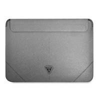 Guess Sleeve GUCS14PSATLG 13/14" srebrny /silver Saffiano Triangle Logo