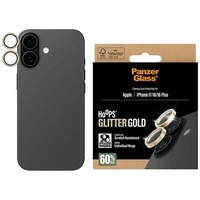 PanzerGlass Hoops Glitter Tempered Glass Lens Screen Protector for iPhone 17 / 16 / 16 Plus - Gold