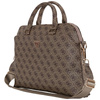 Torba LAPTOP 15" Guess 4G Zipper Pocket Triangle Logo brązowe