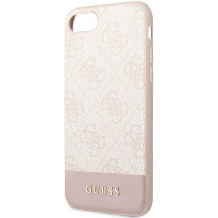 Guess GUHCI8G4GLPI iPhone 7/8/SE 2020/ 2022 różowy/pink hard case 4G Stripe Collection