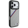 BMW M Tricolor Metal Logo MagSafe Case für iPhone 17 Pro – Grau