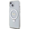 Original Case IPHONE 13 / 14 / 15 Guess Hardcase Ring Stand Script Glitter MagSafe (GUHMP15SHRSGSD) transparent