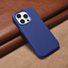 iCarer Litchi Premium Leather Case Leather Case iPhone 14 Pro Max Magnetic with MagSafe Dark Blue (WMI14220712-DB)