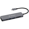 Adapter Hub Verbatim USB-C/HDMI/USB-A     3.2/USB-A 2.0/SD/microSD aluminiowy 32156