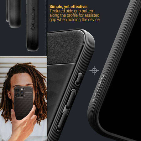 Schutzhülle APPLE IPHONE 15 PRO Caselogy Parallax Mag MagSafe Matte schwarz