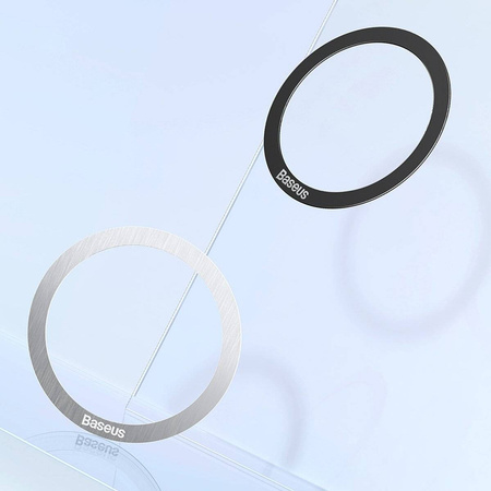 Baseus Halo Series magnetic ring (2 pcs / package) silver (PCCH000012)