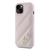 Karl Lagerfeld KLHCP15MPQDSMGP iPhone 15 Plus / 14 Plus 6.7" różowy/pink hardcase Diagonal Quilted Script