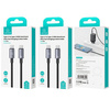 USAMS Kabel USB-C na USB-C 60W 1,2mFast Charging stalowy/tarnish SJ661USB01 (US-SJ661)