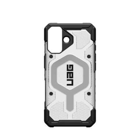 UAG Pathfinder Clear MagSafe Case für iPhone 17 - Weiß und Grau