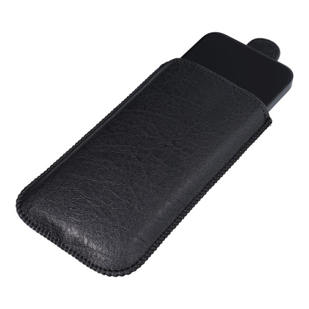 Futerał Skórzany Uniwersalny Slim Kora 2 - do Iphone 5/5S/5SE/5C czarny