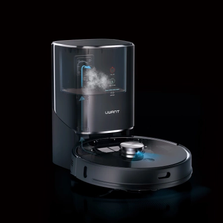 UWANT U100 Robot Vacuum Cleaner with Mop Function + Charging/Cleaning Station - Black