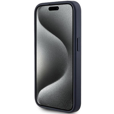 Oryginalne Etui APPLE IPHONE 15 PRO Guess Hardcase 4G Triangle Metal Logo (GUHCP15LPG4GPB) niebieskie