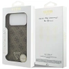 Etui Guess Leather 4G Triangle Strass MagSafe na iPhone 17 Pro Max - brązowe